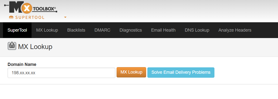 用在线工具 MXToolbox 查询验证搬瓦工 rDNS（PTR）是否生效